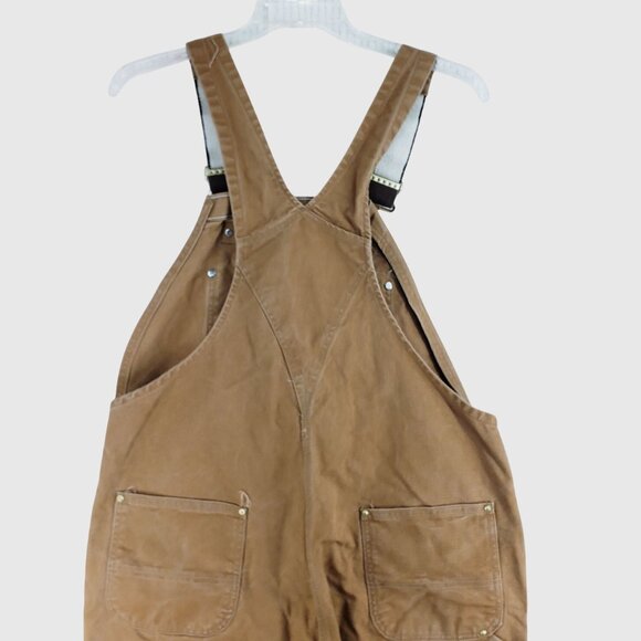 Vintage Carhartt R46 Duck Canvas  Overalls Brown 42x32 Made in USA Workwear - Picture 4 of 8